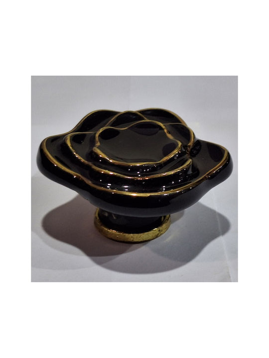 Porcelain Italian Furniture Knob Premiere 1332-oro1 Ø64 Glossy Gold Porcelain