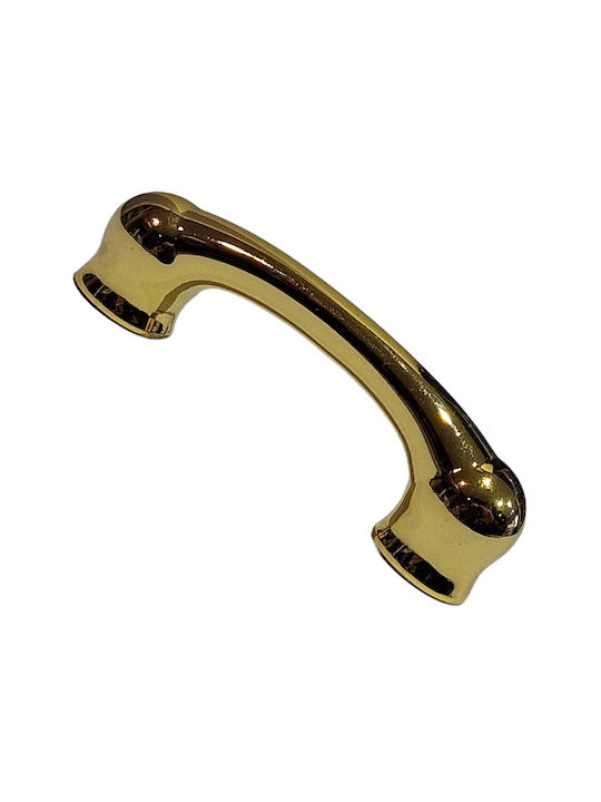 Italian Furniture Handle Mandelli 9012-oro Gold Glossy Size 6.4cm