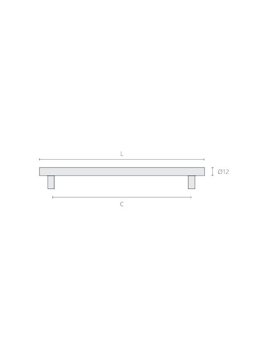 Λαβή Επίπλου Zogometal 45 Ανοξείδωτη 160 Mm