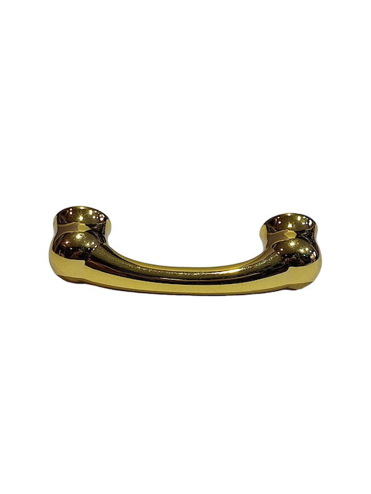 Italian Furniture Handle Mandelli 9012-oro Gold Glossy Size 6.4cm