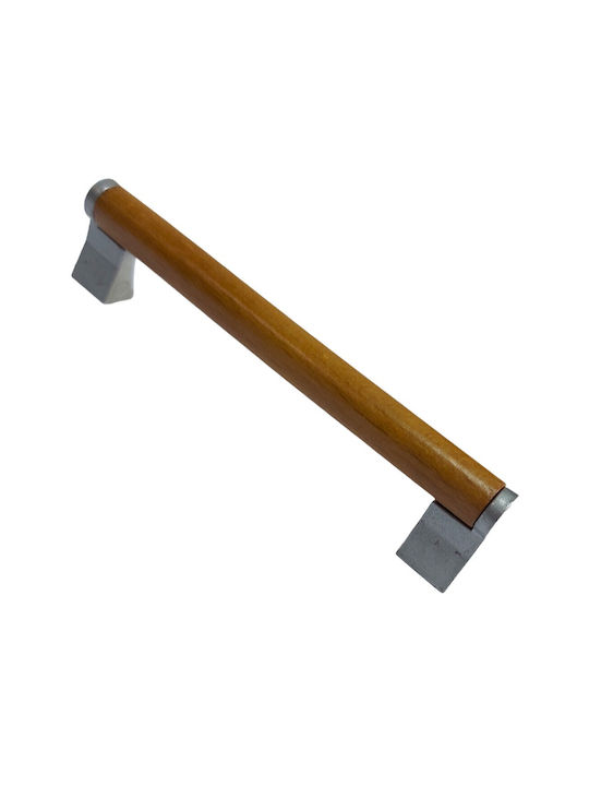 Wooden Italian Furniture Handle Eureka 11678-128-10c Size 12.8cm Zamak Wood