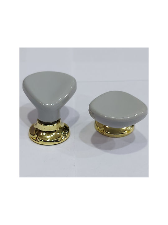 Italienischer Möbelknopf Acm 11424-000-ino1 Gold-Grau Durchmesser 30