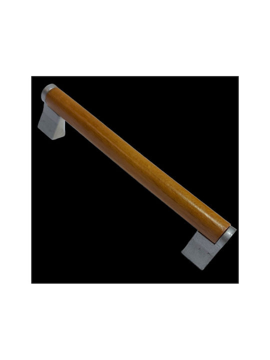 Wooden Italian Furniture Handle Eureka 11678-128-10c Size 12.8cm Zamak Wood