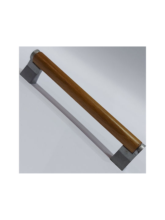 Wooden Italian Furniture Handle Eureka 11677-096-10c Size 9.6cm Zamak Wood