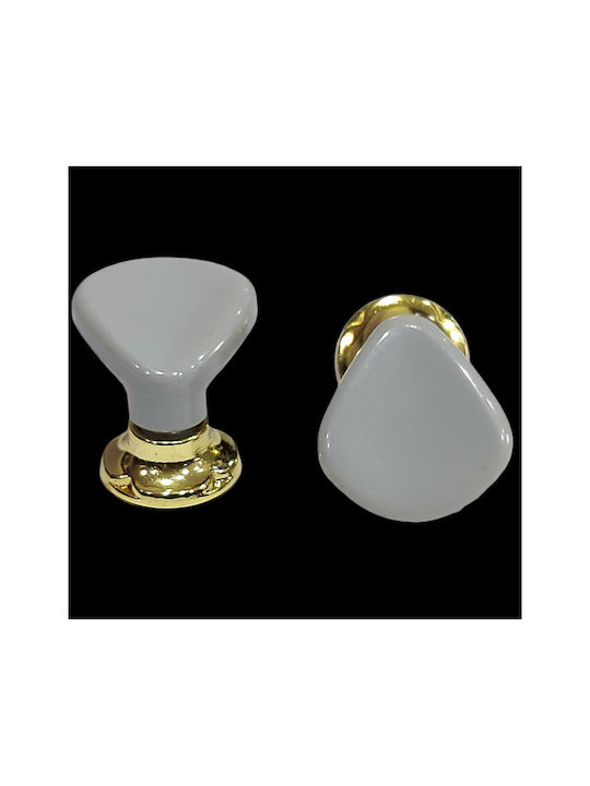 Italienischer Möbelknopf Acm 11424-000-ino1 Gold-Grau Durchmesser 30