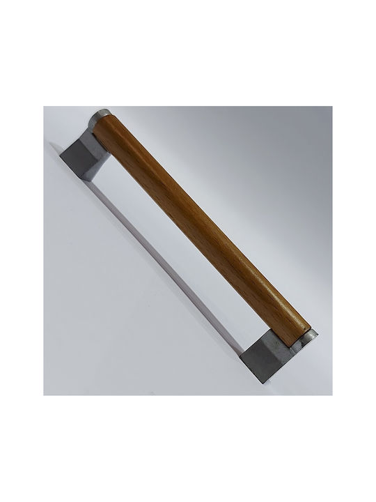 Wooden Italian Furniture Handle Eureka 11677-096-10c Size 9.6cm Zamak Wood