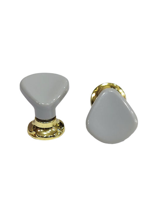 Italienischer Möbelknopf Acm 11424-000-ino1 Gold-Grau Durchmesser 30