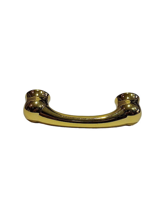 Italian Furniture Handle Mandelli 9012-oro Gold Glossy Size 6.4cm