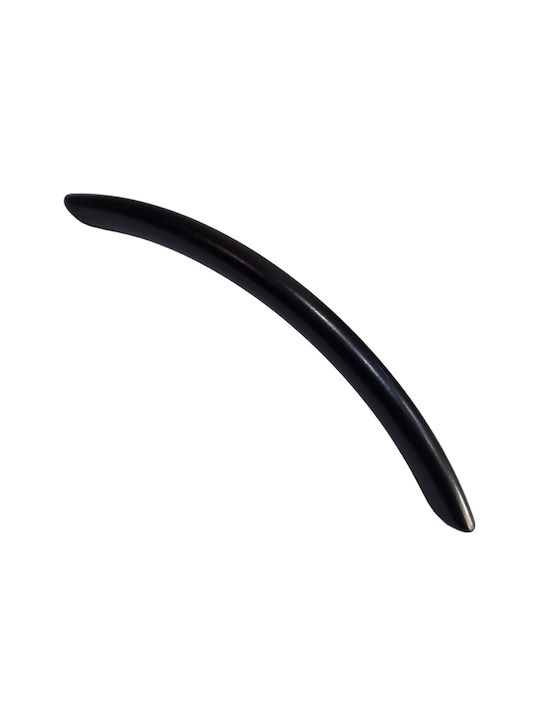 Italian Furniture Handle Eureka 11691-192-ino Black Matte Size 19.2cm