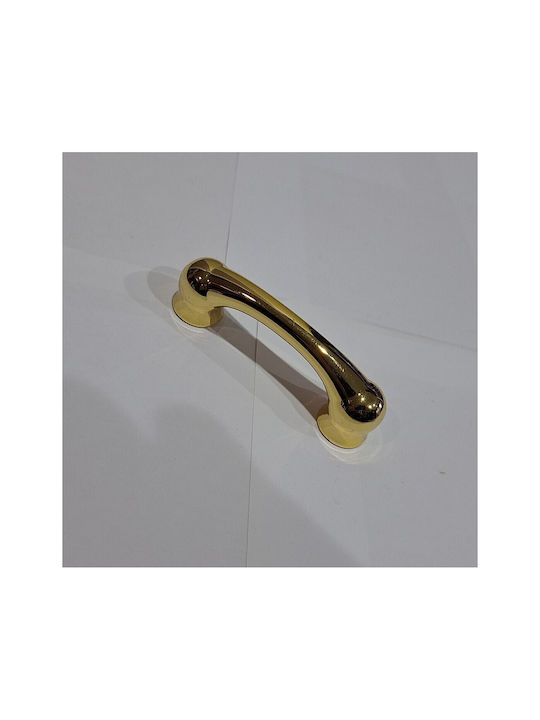 Italian Furniture Handle Mandelli 9012-oro Gold Glossy Size 6.4cm