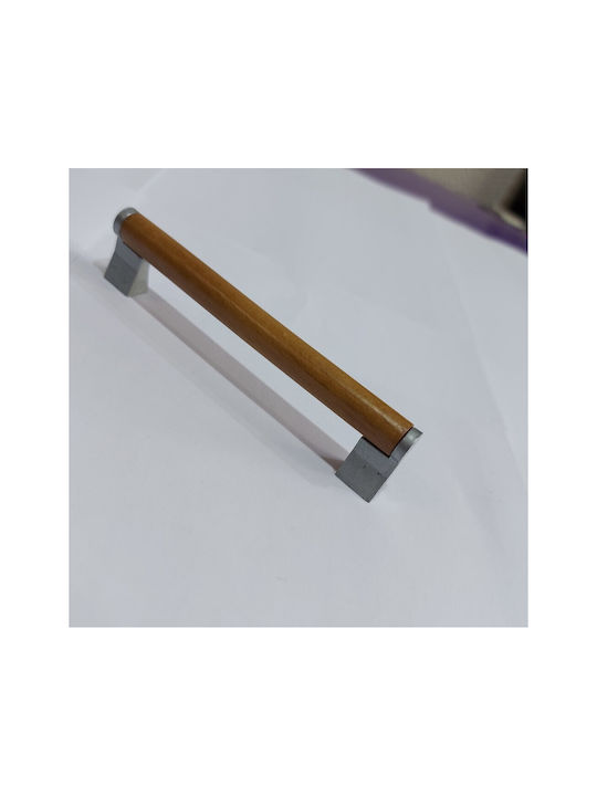 Wooden Italian Furniture Handle Eureka 11677-096-10c Size 9.6cm Zamak Wood