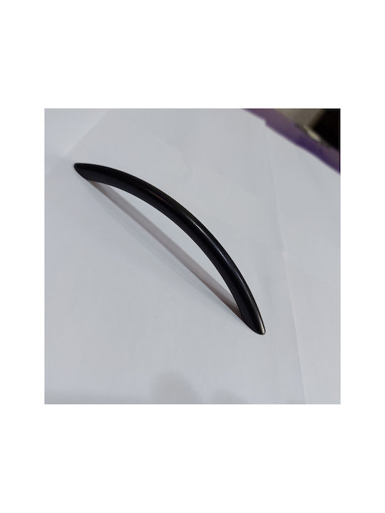 Italian Furniture Handle Eureka 11691-192-ino Black Matte Size 19.2cm