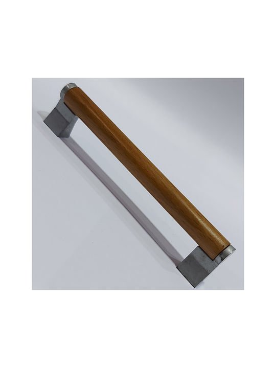 Wooden Italian Furniture Handle Eureka 11678-128-10c Size 12.8cm Zamak Wood