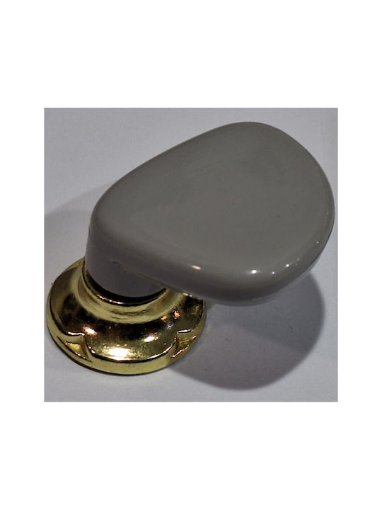 Italienischer Möbelknopf Acm 11424-000-ino1 Gold-Grau Durchmesser 30