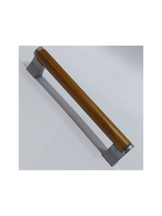 Wooden Italian Furniture Handle Eureka 11678-128-10c Size 12.8cm Zamak Wood