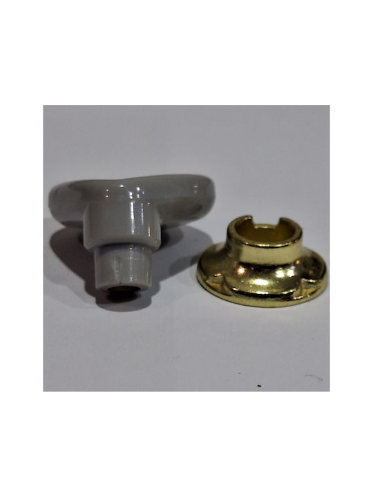 Italienischer Möbelknopf Acm 11424-000-ino1 Gold-Grau Durchmesser 30