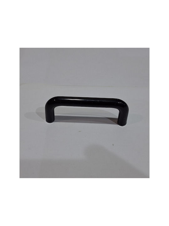 Italian Furniture Handle Eureka 11692-096-ino Black Matte Size 9.6cm