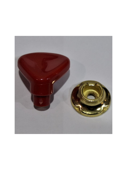 Italian Furniture Knob Acm 11422-000-ino1 Gold-Red Diameter 30