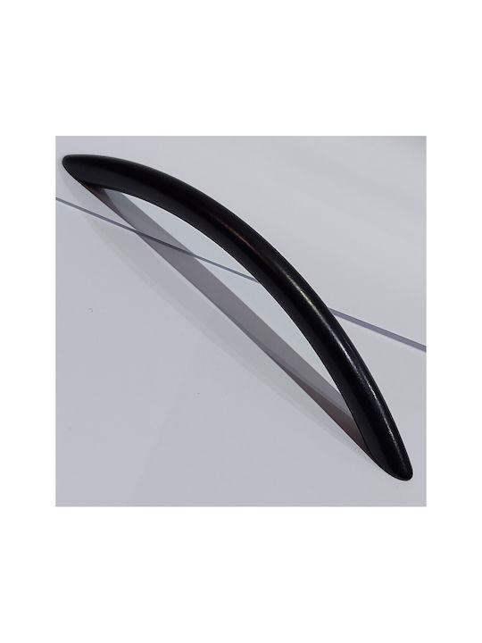 Italian Furniture Handle Eureka 11691-192-ino Black Matte Size 19.2cm