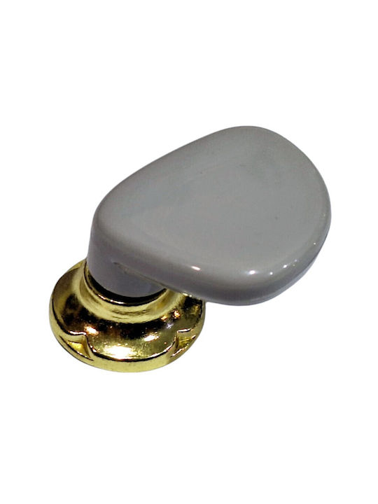 Italienischer Möbelknopf Acm 11424-000-ino1 Gold-Grau Durchmesser 30