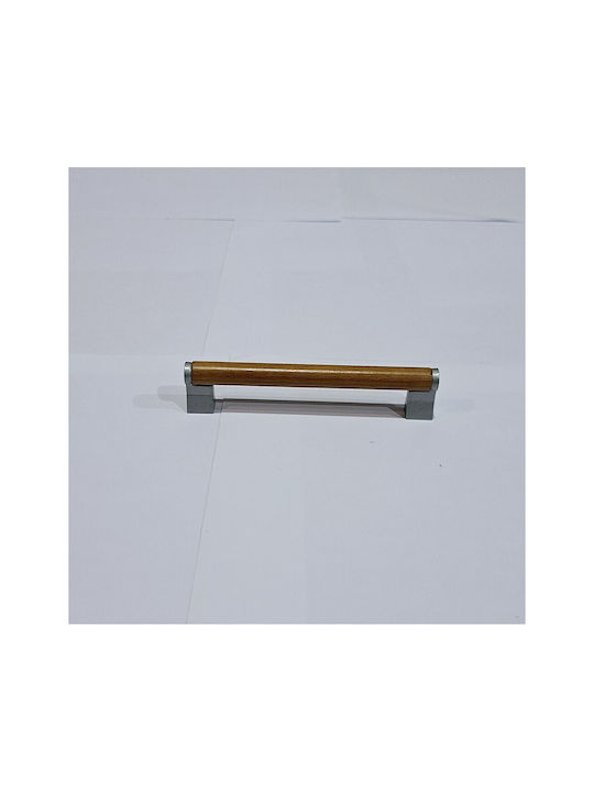 Wooden Italian Furniture Handle Eureka 11677-096-10c Size 9.6cm Zamak Wood