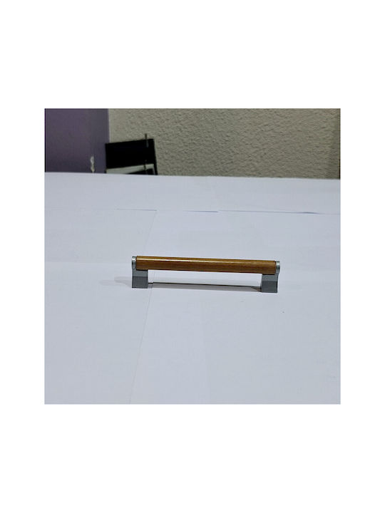 Wooden Italian Furniture Handle Eureka 11677-096-10c Size 9.6cm Zamak Wood