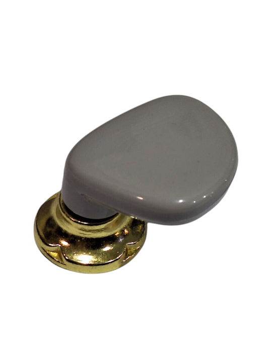 Italienischer Möbelknopf Acm 11424-000-ino1 Gold-Grau Durchmesser 30