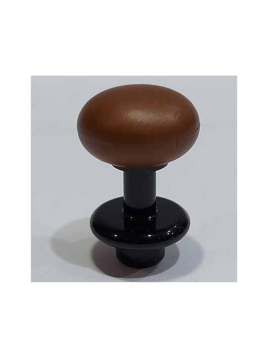 Italian Furniture Knob Eureka 11697-000-acc1 Black Matte Brown D.16