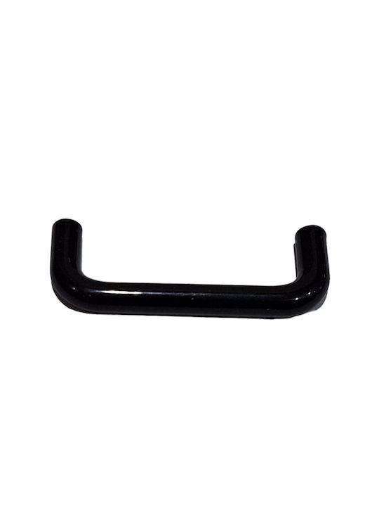 Italian Furniture Handle Eureka 11692-096-ino Black Matte Size 9.6cm