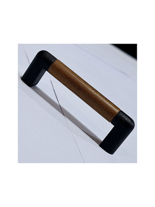 Italian Furniture Handle Eureka 11679-064-lef1 Black Matt Wood Size 6.4cm