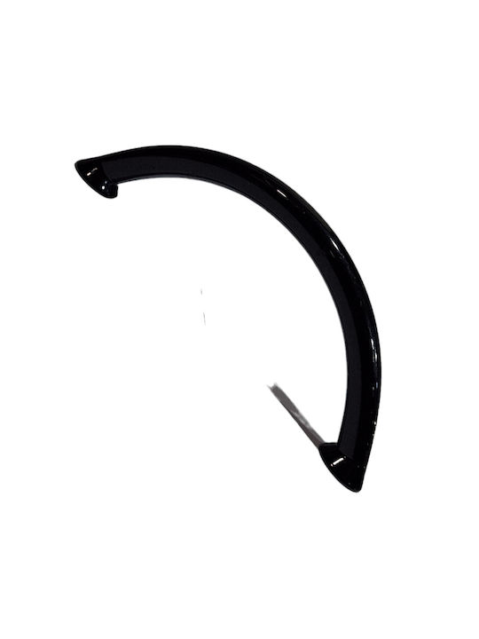 Italian Furniture Handle Eureka 11693-096-ino Black Glossy Size 9.6cm
