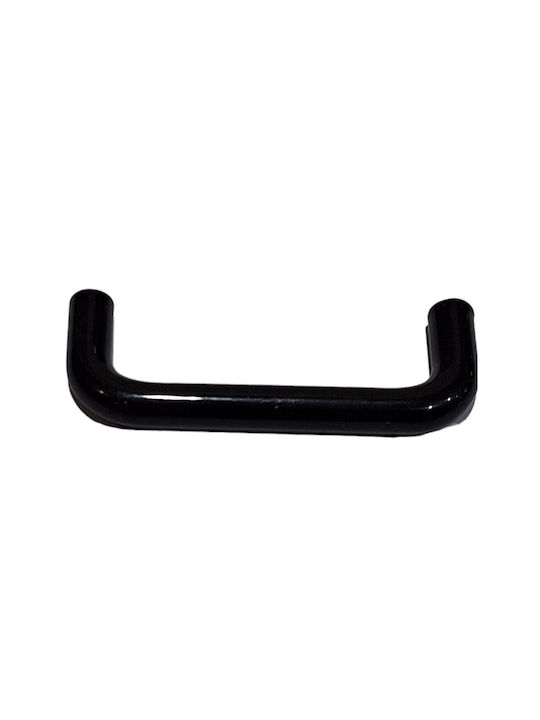 Italian Furniture Handle Eureka 11692-096-ino Black Matte Size 9.6cm