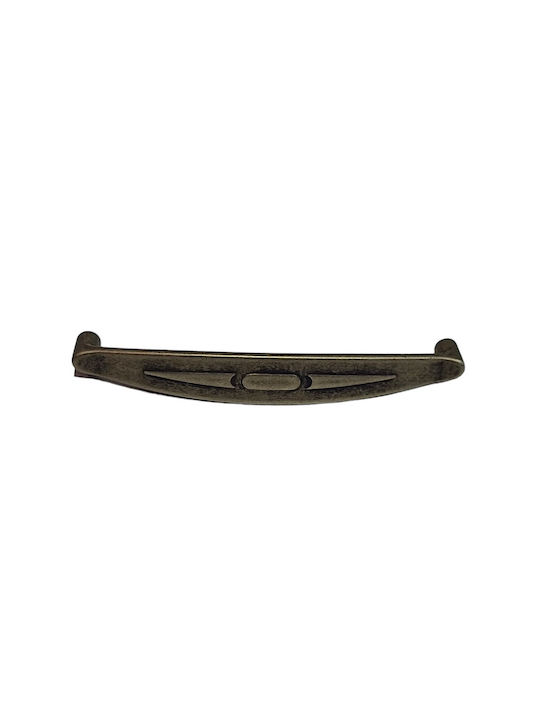 Italian Furniture Handle Eureka 9412-128-arg1 Aged Silver Size 12.8cm