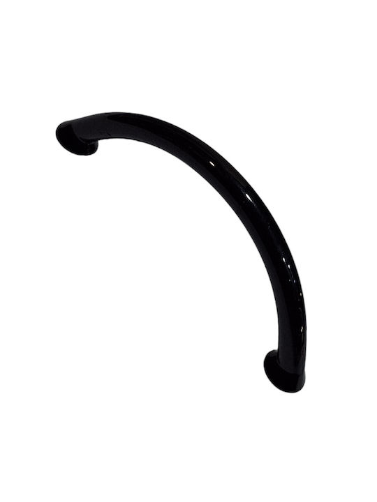 Italian Furniture Handle Eureka 11693-096-ino Black Glossy Size 9.6cm