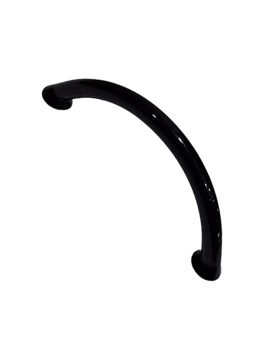 Italian Furniture Handle Eureka 11693-096-ino Black Glossy Size 9.6cm