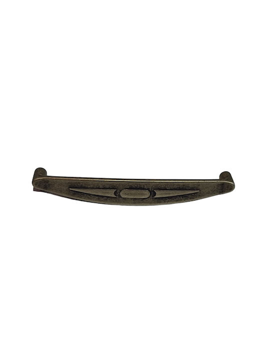 Italian Furniture Handle Eureka 9412-128-arg1 Aged Silver Size 12.8cm