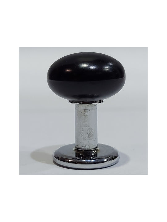Italian Furniture Knob Eureka 11701-000-acc1 Black Chrome Glossy Ø16