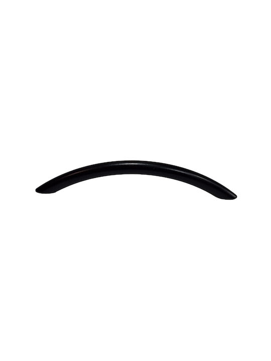 Italian Furniture Handle Eureka 11691-192-ino Black Matte Size 19.2cm