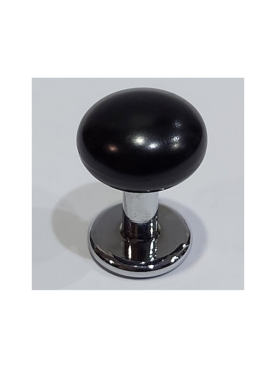 Italian Furniture Knob Eureka 11701-000-acc1 Black Chrome Glossy Ø16