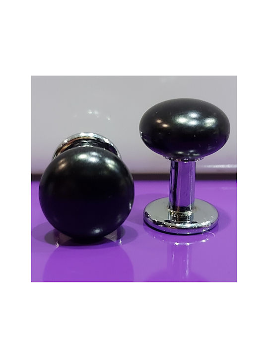 Italian Furniture Knob Eureka 11701-000-acc1 Black Chrome Glossy Ø16