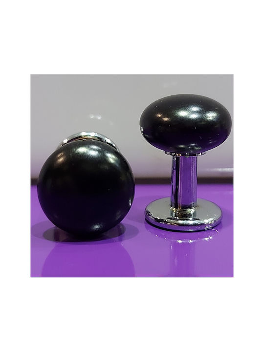 Italian Furniture Knob Eureka 11701-000-acc1 Black Chrome Glossy Ø16