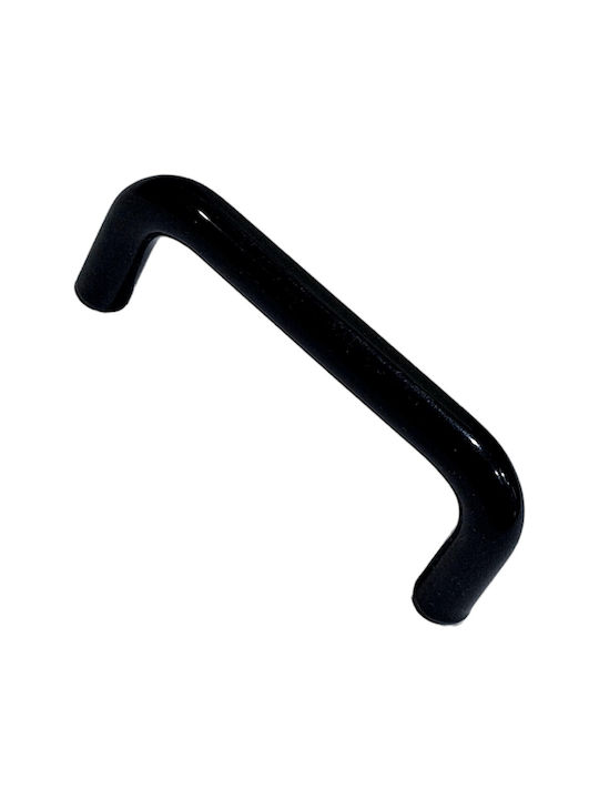 Italian Furniture Handle Eureka 11692-096-ino Black Matte Size 9.6cm