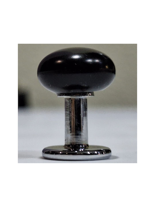 Italian Furniture Knob Eureka 11701-000-acc1 Black Chrome Glossy Ø16