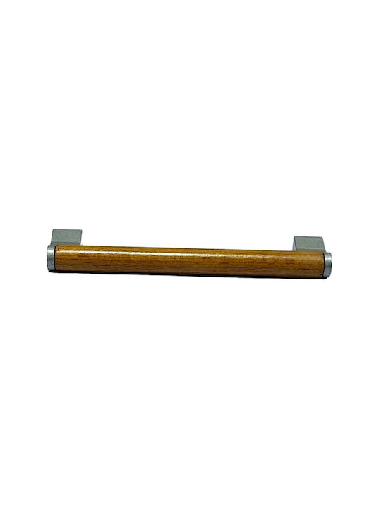 Wooden Italian Furniture Handle Eureka 11677-096-10c Size 9.6cm Zamak Wood