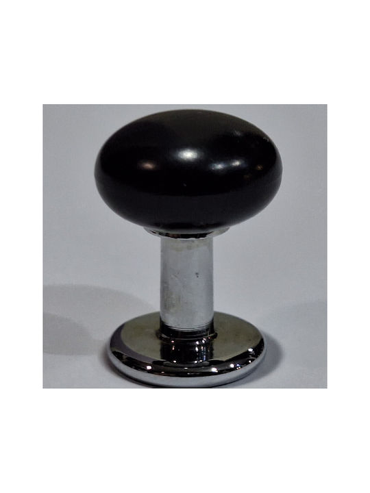 Italian Furniture Knob Eureka 11701-000-acc1 Black Chrome Glossy Ø16