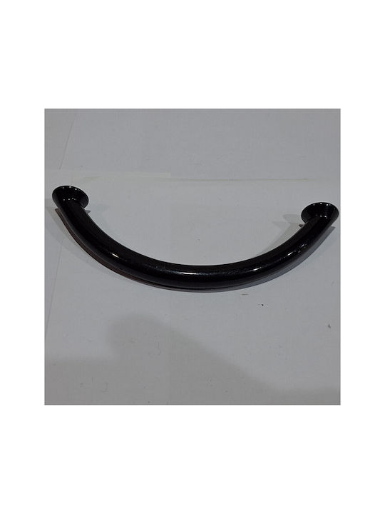 Italian Furniture Handle Eureka 11693-096-ino Black Glossy Size 9.6cm