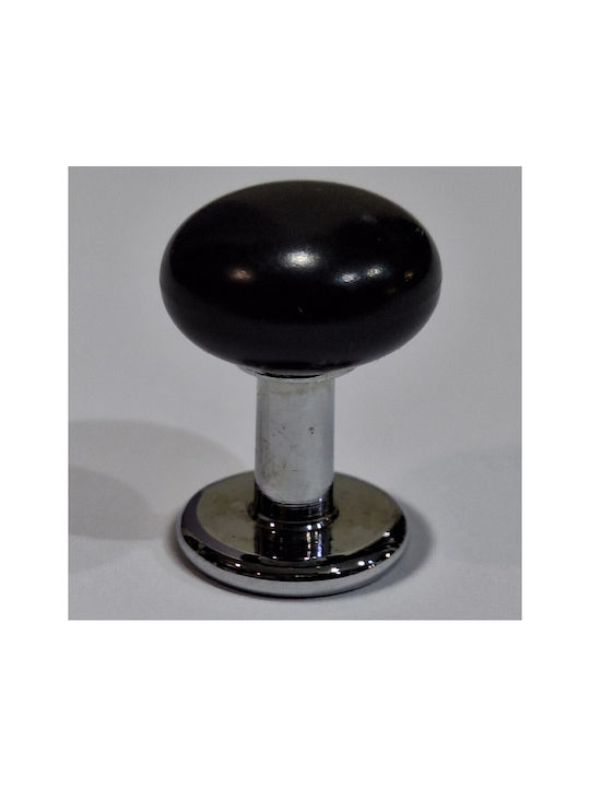 Italian Furniture Knob Eureka 11701-000-acc1 Black Chrome Glossy Ø16