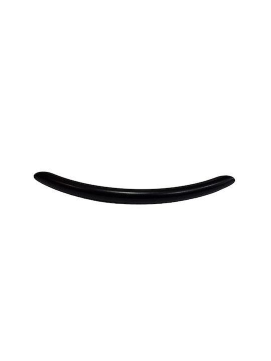 Italian Furniture Handle Eureka 11691-192-ino Black Matte Size 19.2cm
