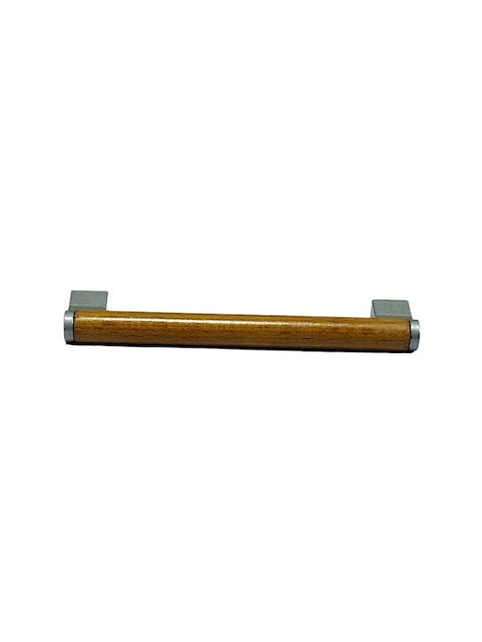 Wooden Italian Furniture Handle Eureka 11677-096-10c Size 9.6cm Zamak Wood
