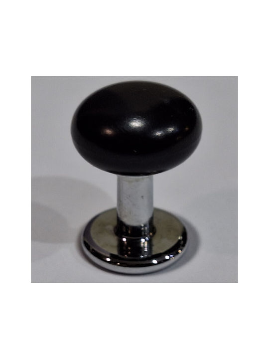 Italian Furniture Knob Eureka 11701-000-acc1 Black Chrome Glossy Ø16